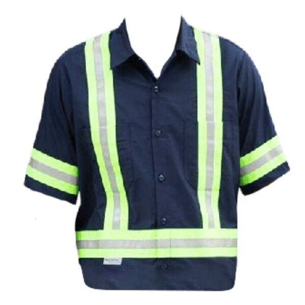 100% Cotton Work Shirts With 2″ Reflective Tape Short Sleeve Thumbnail